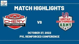 Chery Tiggo Crossovers vs UAI-Army Match Highlights PVL Reinforced Conference 2022