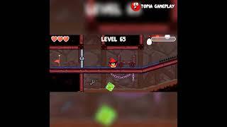 Red Ball 4 | Level 64-65 with Space Red Bird in 34 Seconds #shorts