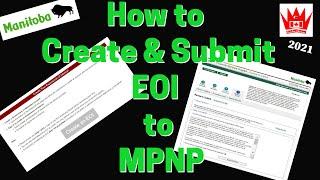 How to create & submit an EOI to MPNP: Manitoba PNP Program| Canada Immigration | Canadian Charisma