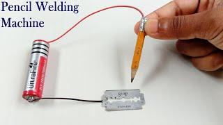 How To Make Simple Pencil Welding Machine At Home With Blade | Diy 12V Welding Machine