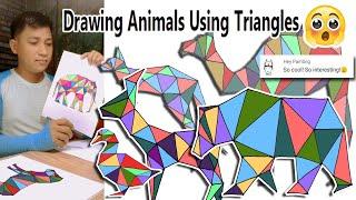 Drawing Animals Using Triangles - Geometric Art