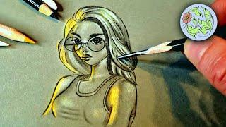 How to Draw GLOWING effect using Colored Pencils | Step by Step