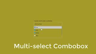 [HTML, CSS, JavaScript] Multi select Combobox