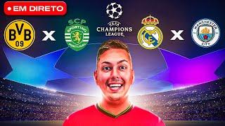 LIVE REACT DORTMUND x SPORTING + REAL x CITY | CHAMPIONS LEAGUE