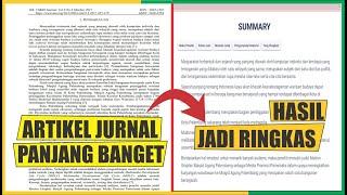 Cara Meringkas Artikel Jurnal Nasional dengan Mudah Menggunakan TLDR dan SMMRY