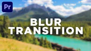 How to Make a Blur Transition in Premiere Pro