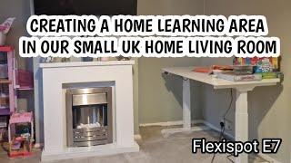 FLEXISPOT E7 DESK | HUGE CLEAN AND ORGANISE TO CREATE A HOME LEARNING AREA