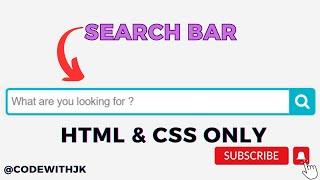How to Create search bar using html and css #create #searchbar #search #html #css