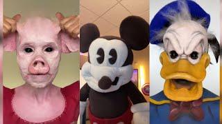 TikTok Mickey Mouse Reacts (TRY NOT TO LAUGH CHALLENGE) PART 2 @HassanKhadair Mickey Puppet