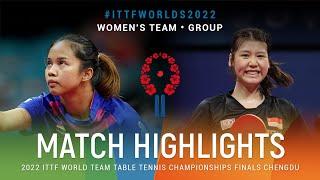 Highlights | Paranang Orawan (THA) vs Wong Xin Ru (SGP) | WT Grps | #ITTFWorlds2022
