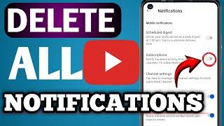 How To Delete permanenty All Notifications on Youtube(latest update)