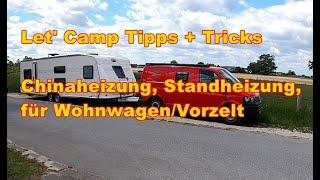 Let's Camp - Tipps und Tricks für Dauercamper. Standheizung Vorzelt installieren Schritt für Schritt