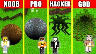 TUNNEL NOOB vs PRO vs HACKER vs GOD w Minecraft!