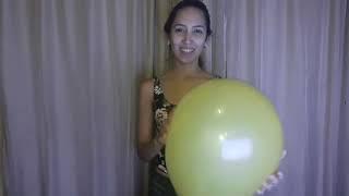 Lovely and fun balloons bursting gal