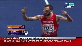 4x100 metre takımımızın gümüş madalya kazandığı 2018 Avrupa Atletizm Şampiyonası finali