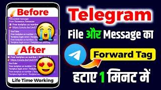How to remove telegram file forward name | Telegram messages forwarder