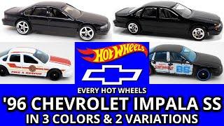 Every Hot Wheels '96 Chevrolet Impala SS in 3 Colors & 2 Variations