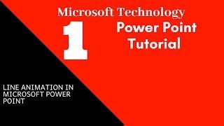 Power point Tutorial   1    Line Animation in power point