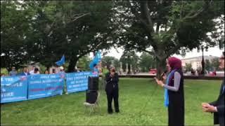 Митинг уйгуров в Вашингтоне против геноцида мусульман в Китае