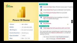 Power BI First Demo | 4 Mar 2024 | Vinay Tech