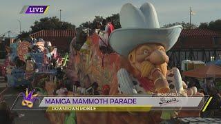 Mobile Area Mardi Gras Association parades through downtown Mobile on Fat Tuesday