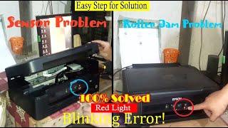 100% Solved Epson L220, L360 All Model Red Light Blinking Error | PAANO E FIX | LEGIT | 2 Method Fix