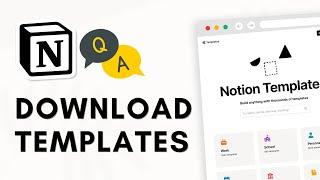 How to Download & Import Notion Templates? ( + Free Template)