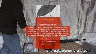 Review of the Unbreakable® Umbrella w/ a Rubber Tip & a Guess on Self-Defense (Coconuts Were Harmed)