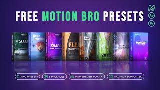 FREE MOTION BRO PRESETS for After Effects & Premiere Pro