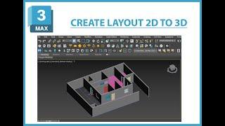 create 3dplan from 2d plan in 3dsmax