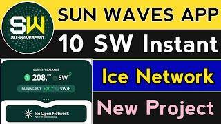 Sunwaves Mining App 10 SW Token instant || Sun Waves Mining App || Ice Network Sunwaves App