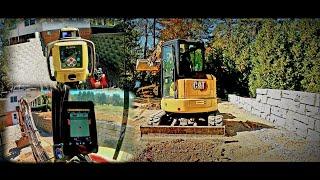 TRIMBLE EARTHWORKS AND TOPCON RL-SV2S LASER DEMO ON CAT304