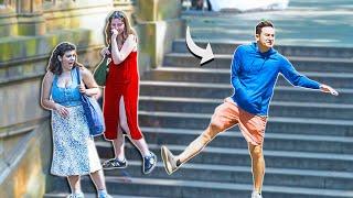 Funny Fart Prank in NYC! Staircase of DOOM!