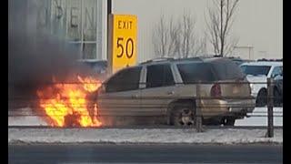 Red Deer Car fire