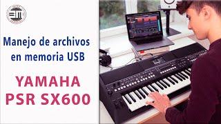 Yamaha PSR SX600  Cargar Pistas MIDI, Ritmos y Archivos de Audio WAV