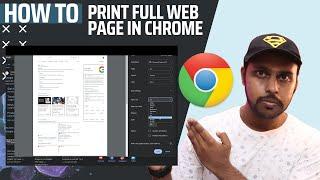 How to print full web page in chrome | how to print a page from chrome