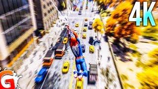 [4K] Spider-Man PRO Web Swinging (Free Roam Gameplay PS4 Pro)