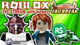  ROBLOX: PLAYING WITH VIEWERS & ROBUX GIVEAWAY!  JAILBREAK UPDATE and MORE!