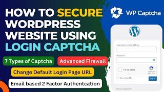 How To Secure WordPress Website Using Login Captcha | WP Captcha Plugin Tutorial