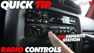 Quick Tip : Radio Controls Jeep TJ