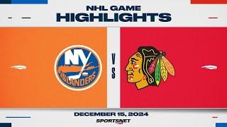 NHL Highlights | Islanders vs. Blackhawks - December 15, 2024