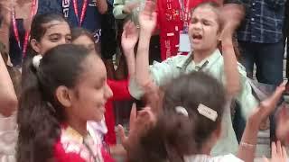 schoolchildren chant Hare Krishna ISKCON Krishna Balaram Temple