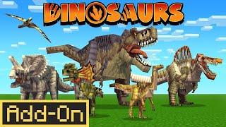 Dinosaur Addon + Newb x LMI Review  - Minecraft Bedrock 1.21