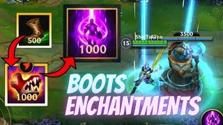 ALL BOOTS UPGRADE EXPLAINED (enchantments) | Wild Rift League of Legends Mobile Closed Beta