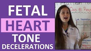 Fetal Heart Rate Tone Monitoring Decelerations | Early, Late, Variable NCLEX OB Maternity Nursing