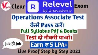 Relevel Operations Associate Test & Syllabus Relevel Exam Study Material Relevel by Unacademy