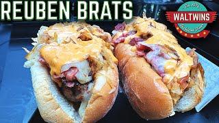 THERE IS NO WAY THIS WORKS! A REUBEN ON A BRATWURST, MADE ON THE GRIDDLE! REUBEN BRAT - EASY RECIPE