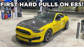 SCREAMING! First Hard Pulls On E85 In SUPERCHARGED SHELBY GT350 Mustang! (POV)