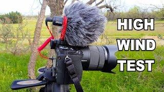  Rode VideoMicro On-Camera Microphone TESTING.  How good is it in high winds?