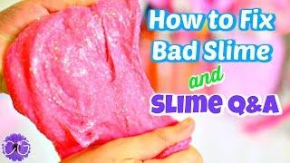 WE RUINED OUR SLIME! NOW WHAT?!  HOW TO FIX + SLIME Q&A!